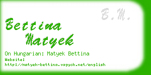 bettina matyek business card